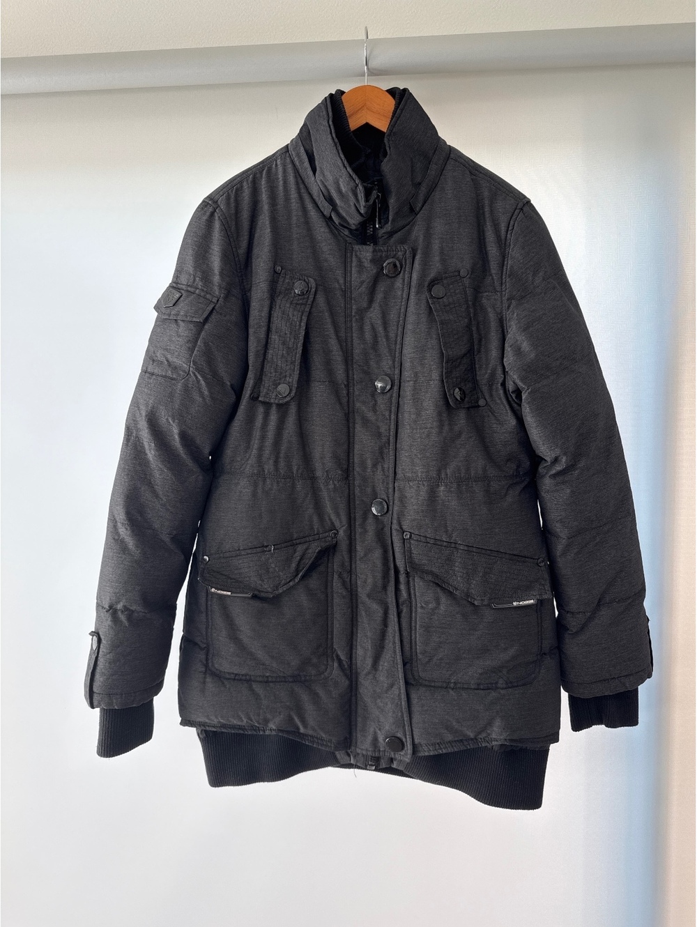Noize Weather Guard Black Utility Parka Jacket Women’s Large Quilted